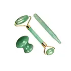 Нефритовые Грибовидные для массажа, камень, зеленый авантюрин, массажный ролик для лица, антицеллюлитные морщинки для глаз, акупунктурный инструмент для красоты, забота о здоровье