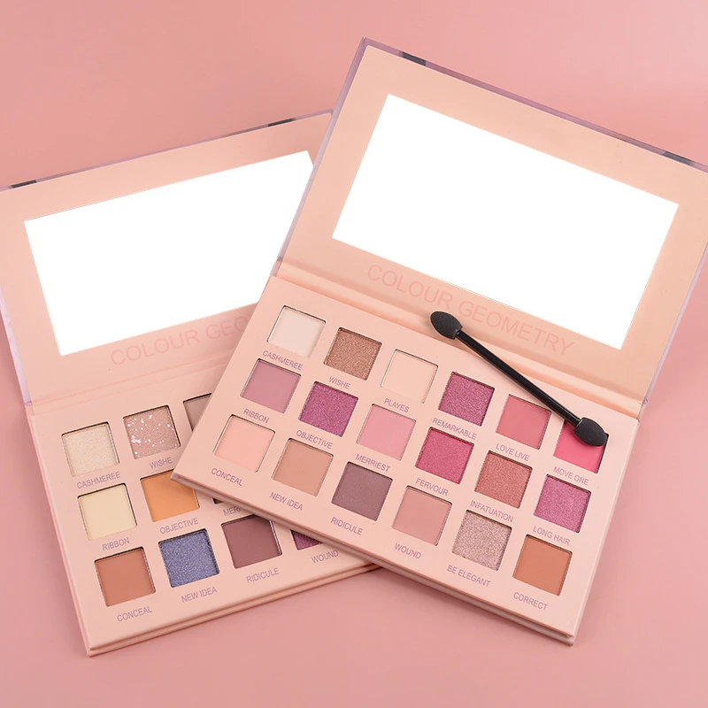 

18 Colors Long Lasting Mineral Powder Eye Shadow Makeup Cosmetic Kit Waterproof Nude Glitter Eyeshadow Matte Shimmer Palette