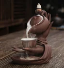 Креативный керамический Настольный держатель для благовоний в виде чайного чая с орнаментом фэн-шуй, в комплекте 20 штук