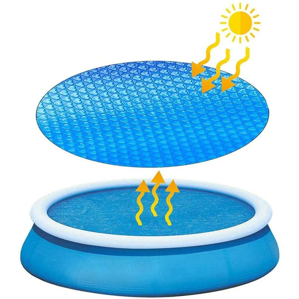 

Pool Cover Swimming Round Pool Solar Cover Protector Waterproof Dust Swimming Pool With Rope Insulation Film Home Pool Accessor