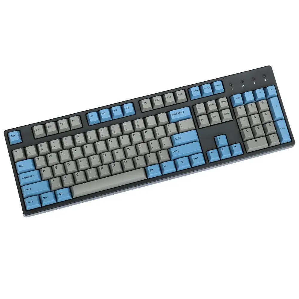 BLUE/GREY Double shot pbt mechanical keyboard keycap 104 key ANSI layout Cherry Filco Ducky Replace the keycap Only sell keycaps