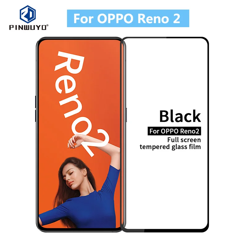 Закаленное стекло PINWUYO для OPPO Reno 2 пленка Reno2 Защита экрана 9H с полным