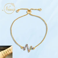 2021 new trend fashion bracelets for women vintage luxury fine gold color teen girls bracelet rainbow zircon couple female gifts