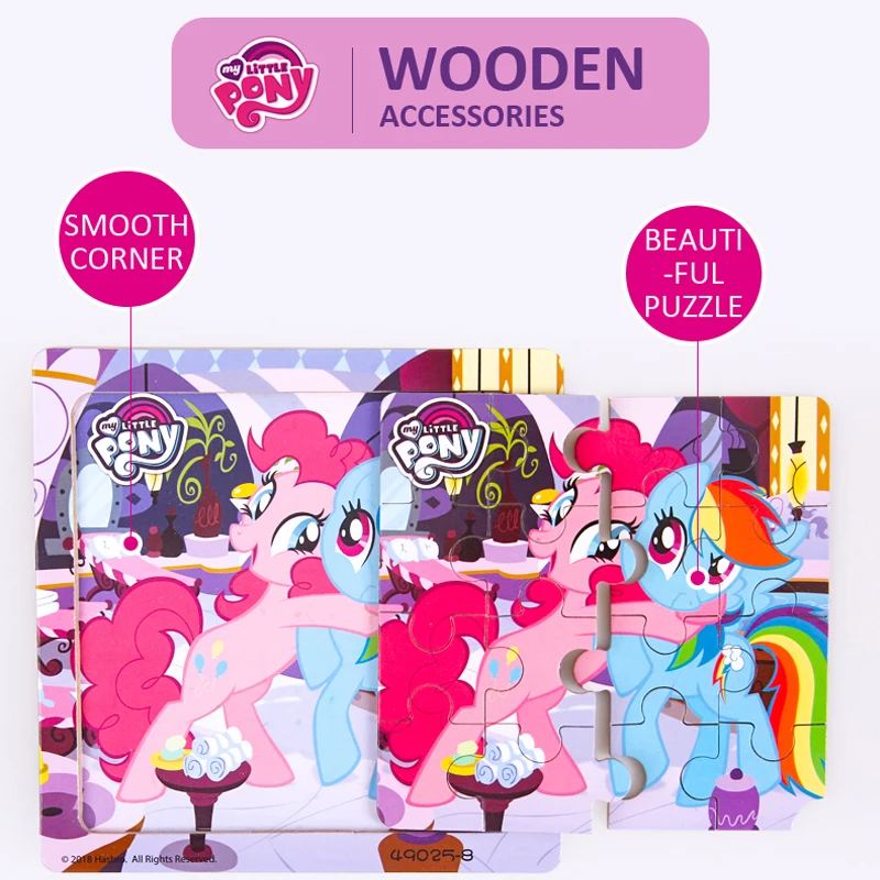 Original My Little Pony Puzzle 9-60pcs Children Cartoon Wooden Early Learning Educational Kids Toys for Girls Boys Gift | Игрушки и