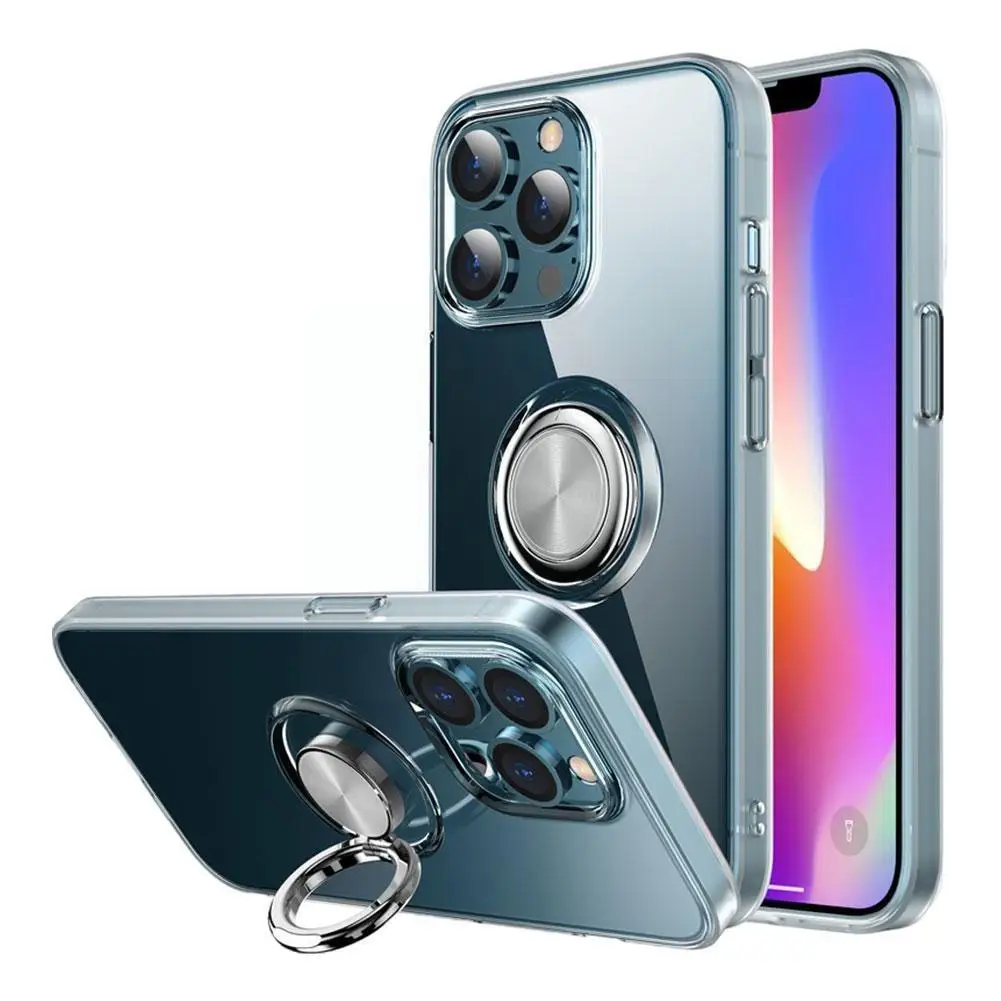 

Mobile Phone Case for Iphone13 Iphone13pro Iphone13promax Transparent Mobile Phone Case Ring Bracket Anti-fall Soft Shell G1M1