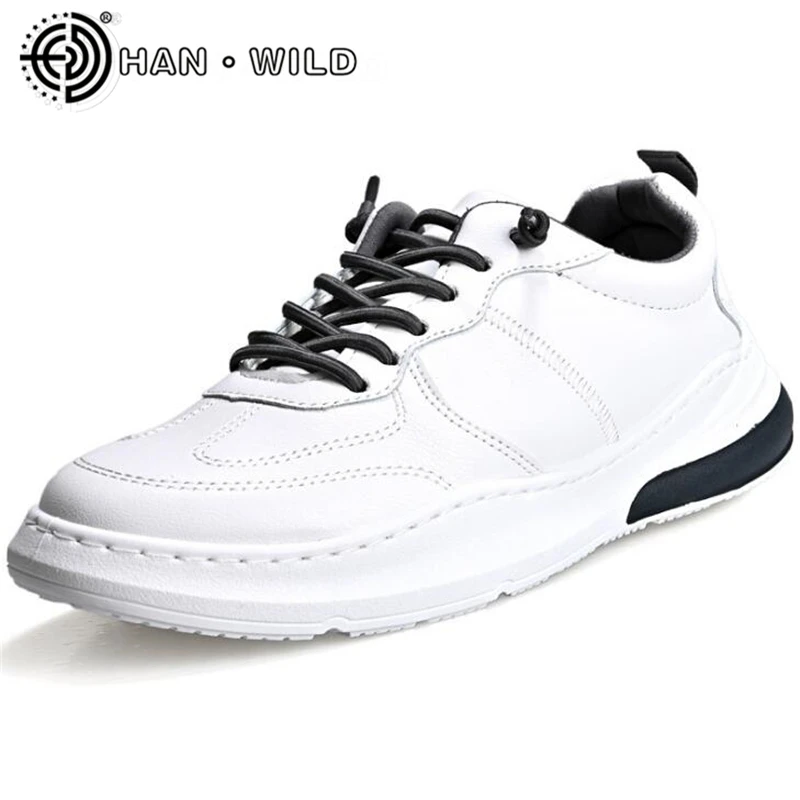 Мужские кроссовки из ПУ кожи Белые Повседневные уличные модная обувь для мужчин