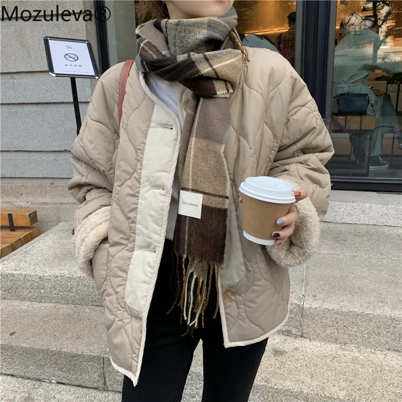 

Mozuleva 2021 Winter Women Korean Cotton Jackets Female Stylish Belted Waist Puffer Parkas Japanese Warm Loose Wild Coat