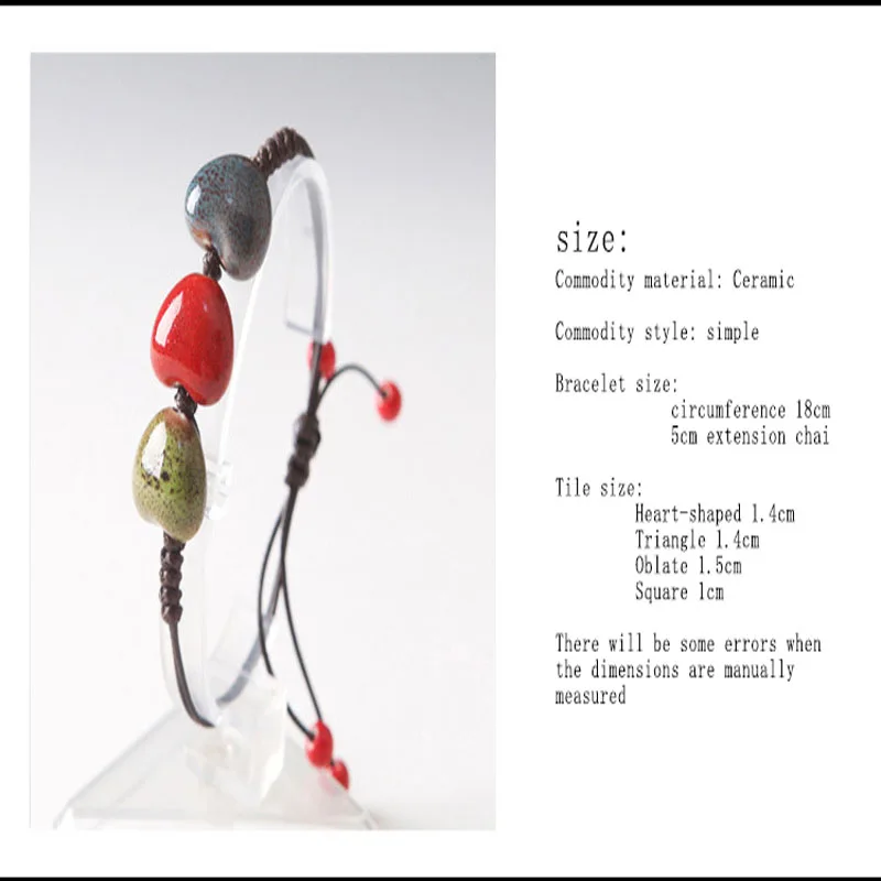 Женский браслет из бисера в этническом стиле плетеный керамический ручной