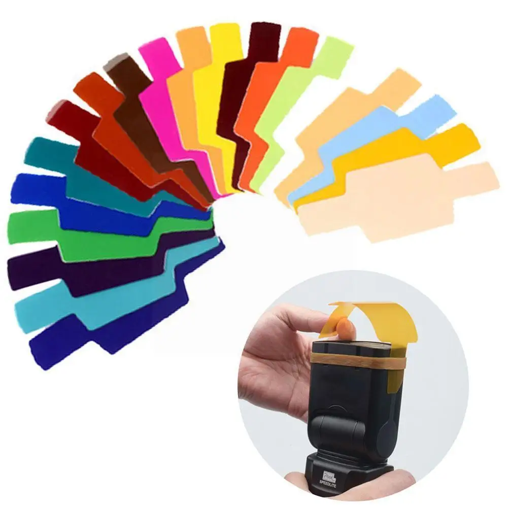

Speedlite Color Flash Filter Gels Filters Cards For Camera Filter Photography Gels For Flash Photographic Speed P7y6