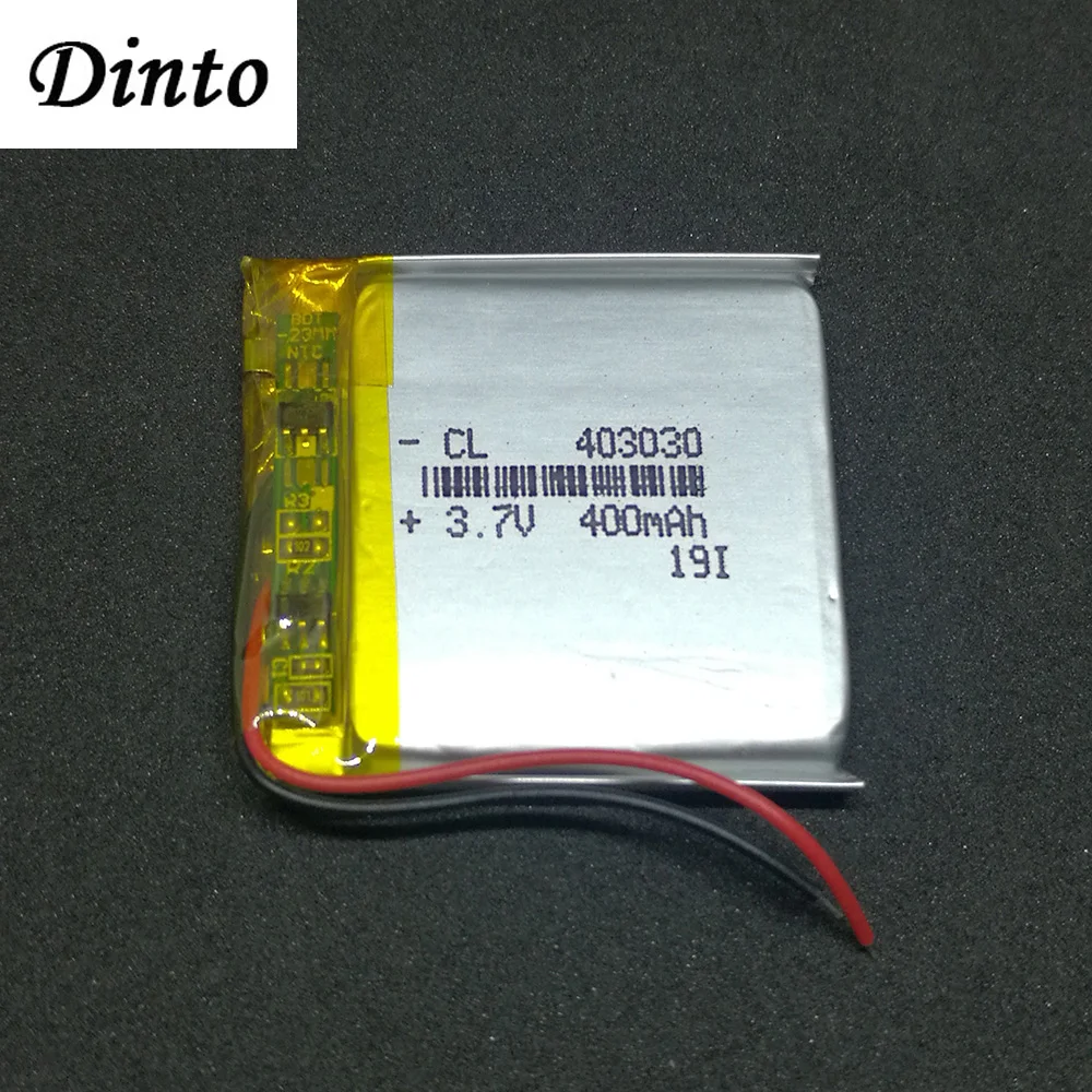 Перезаряжаемый литий полимерный аккумулятор Dinto 403030 3 7 в 400 мАч ионные литиевые