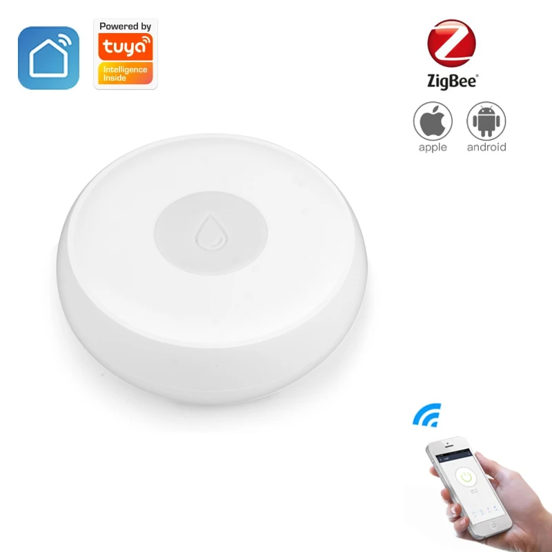 Ewelink Smart Water Leak Sensor Zigbee Wireless Flood Detector Water Leak Alert Detection Water Level Overflow Alarm Smart Home
