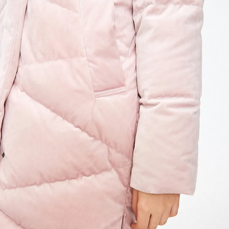 Vero Moda женский контрастный длинный толстый пуховик с капюшоном из меха енота | 318312508