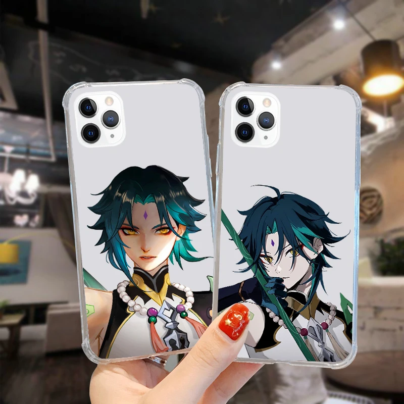 

Anime Xiao Genshin Impact Phone Case For Iphone 12 11 13 X XS XR Pro Max Mini SE 8 7 6s Plus Shockproof Soft Clear Cover Fundas