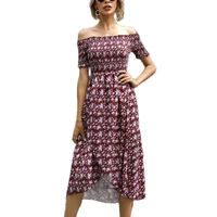 2021 summer new design good quality factory price fashion hot selling european and american womens floral print dress