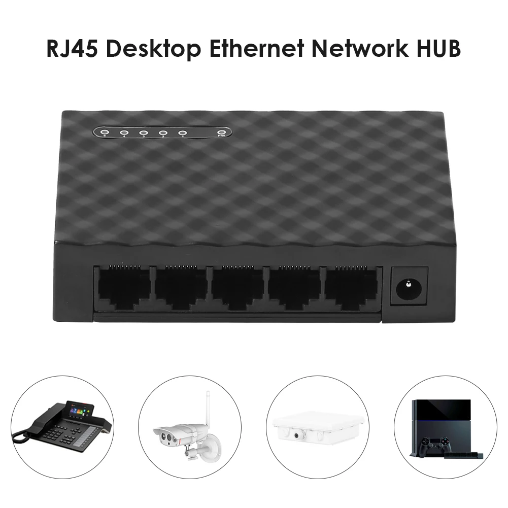 

Mini 5 Port Desktop 1000 Mbps Network Switch Gigabit Fast RJ45 Ethernet Switcher LAN Switching Hub Adapter Switching Hub Shunt