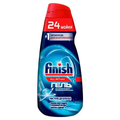 Гель для мытья посуды Finish All in 1 Max «Чистота до блеска», 600 мл