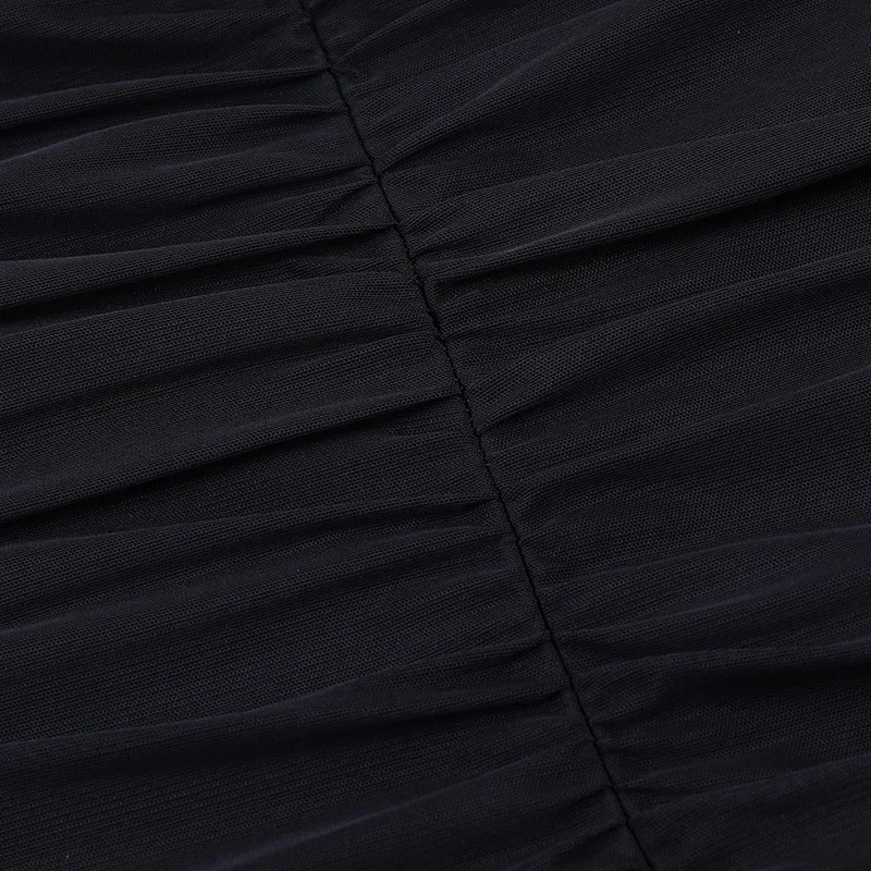 

Sexy Tube Top Dress Women 2021 Summer Sundress Sleeveless Robe Fashion Folds Drawstring Solid Color Slim Mini Dress Vestidos