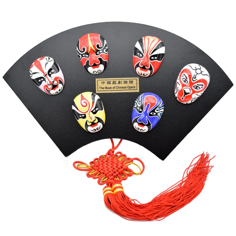 Hand painting beijing opera facial masks feng shui home decoration accessories desk decor day gift miniature figurines hue chic | Дом и сад