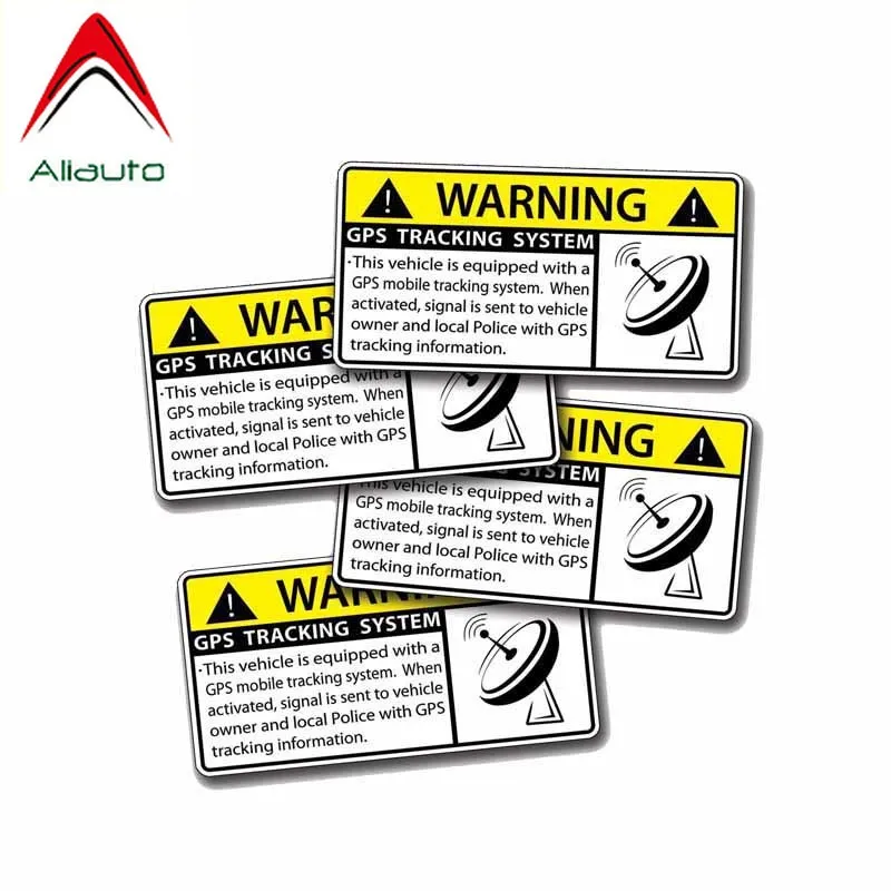 Aliauto Предупреждение ющие наклейки для автомобиля Gps Аксессуары системы слежения