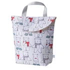 Сумка для детских подгузников, портативная модная сумка для мам и младенцев, водонепроницаемый вместительный органайзер для новорожденных, многоразовая влажная сумка для кормления