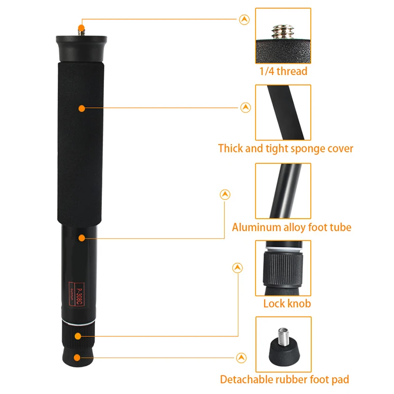 Алюминиевый регулируемый штатив-монопод 28 см легкая подставка для телефона