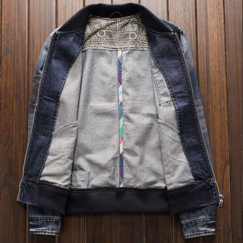 Индивидуальные мужские автомобильные джинсовые пальто высокого качества