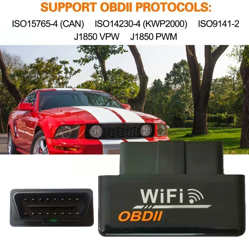 

ELM327 V1.5 OBD2 Car Diagnostic Tool Code Reader Scanner OBD 2 ELM 327 WIFI Kit For IOS Android Auto Accessories Universal X8H1