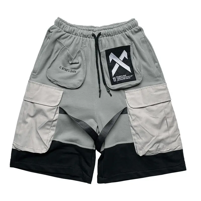 Goede Techwear Linten Hip Hop Grote Zakken Ladingsborrels Mannen Streetwear Patchwork Zomer Tactische Sportief Korte Broek Joggers Joggingbroek