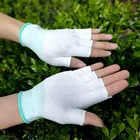 Недорогие перчатки с двумя пальцами, 1 пара, Нескользящие нейлоновые тонкие перчатки с двумя пальцами для защиты от труда, садоводства, вождения, сенсорного экрана