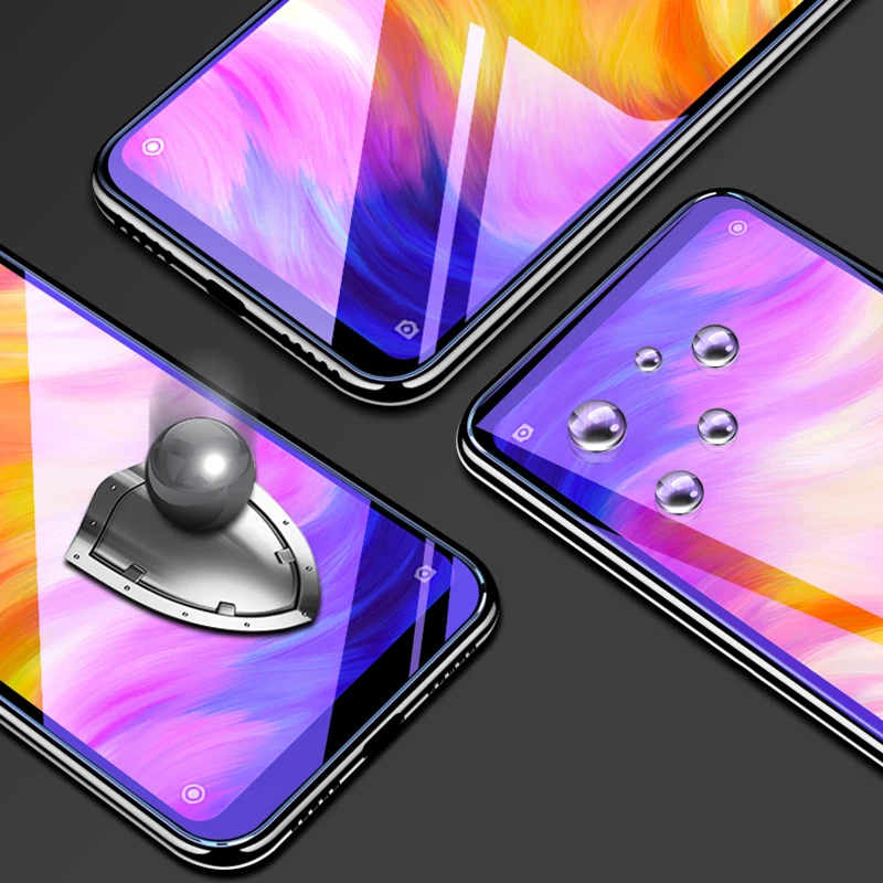 Защитная пленка для экрана Xiaomi Redmi Note 7 Pro 8T 8A из закаленного синего стекла с