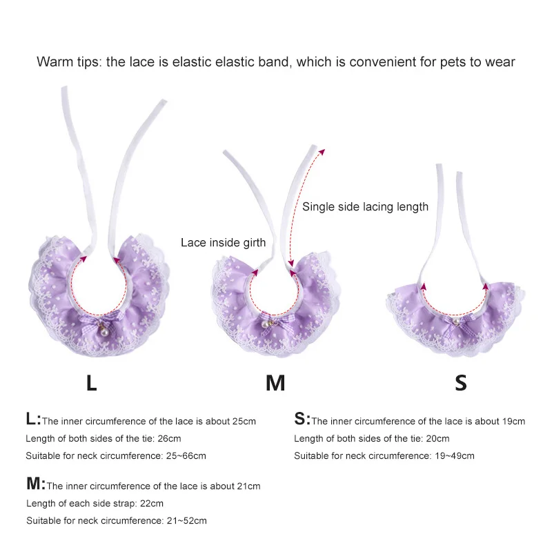 

4 Color Flower Pet Collar Lace Bibs Lovely Dog Cat Necklace Cute Lace Pet Collar Bib Dog Cat Scarf Decor Collars Cat Accessories