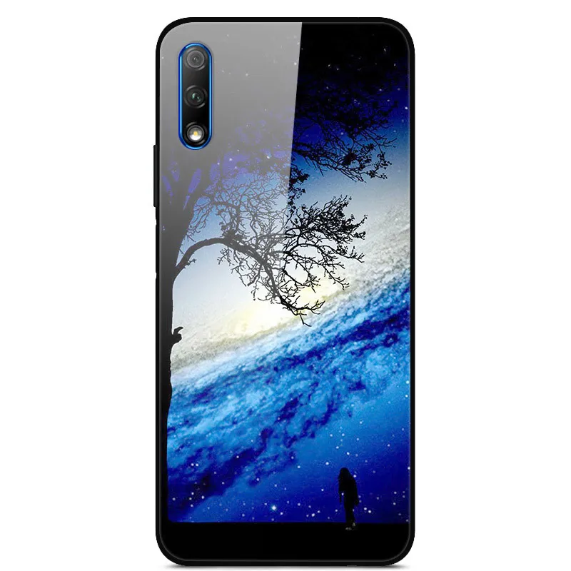 Роскошный чехол для huawei Honor 9X, чехол из закаленного стекла, силиконовый чехол для телефона huawei Honor 9X X9 9 X, чехол s для Honor 9X - Цвет: 56