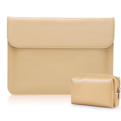 Light brown sets Как коврик для мыши из искусственной кожи Женский Мужской рукав сумка для ноутбука для Macbook Air 13 чехол 11 12 Pro 15 Touch Bar Тонкий чехол - Цвет: Light brown sets