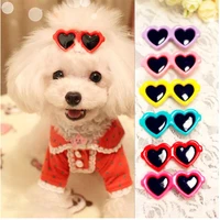 2pcs heart glasses dog hair accessories pet dog hair bows cute party dogs bows hair dog grooming bows for small dog products