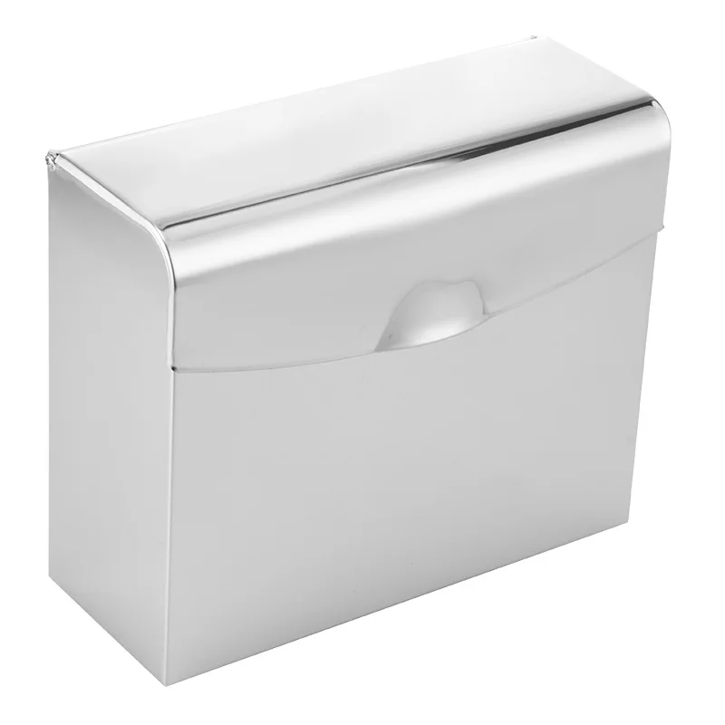 

Toilet 304 stainless steel tissue box toilet square tissue rack bathroom waterproof straw carton storage hand carton