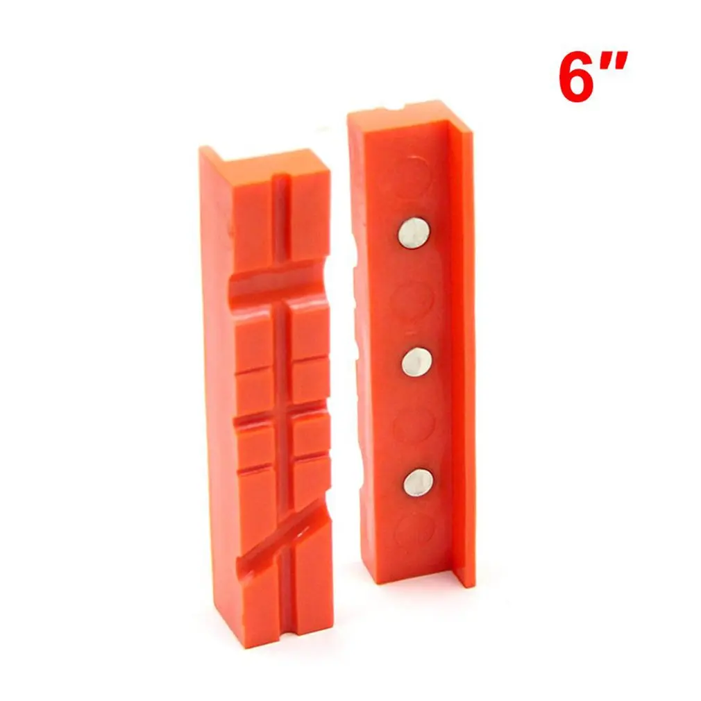 

Practical Magnetic Padded Jaw Rubber Metal Vise Protection Strip ABS Bench Vise Protector Accessories 4.5/6inch
