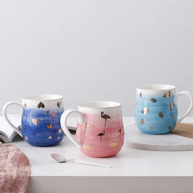 Персонализированная большая креативная кофейная кружка керамическая милая
