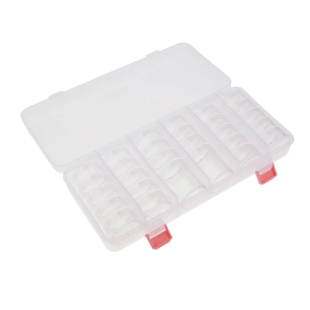 6 шт. укладка банки для нейл арта контейнер акриловые бусины блеск бак