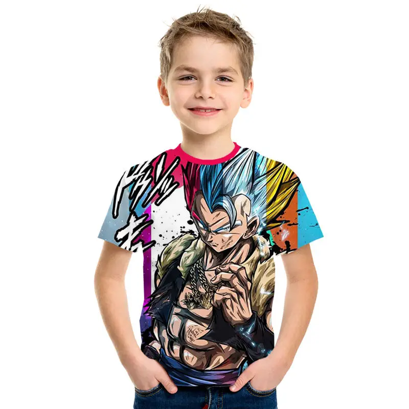 Мяч Дракон аниме футболка для мальчиков и девочек 3D принт Веджета супер сайян