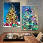 Простой Рождественский настенный постер, рождественская елка, холст, живопись, украшение для дома, современные настенные декоративные картины в скандинавском стиле