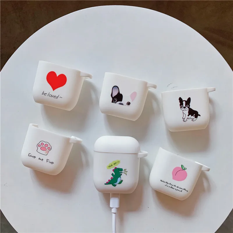 Роскошный мягкий силиконовый чехол для Apple Airpods 2 Bluetooth беспроводные наушники funda
