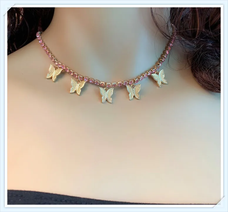 Женское ожерелье золотая цепь яркий ошейник для женщин яркая тенниса в стиле хип