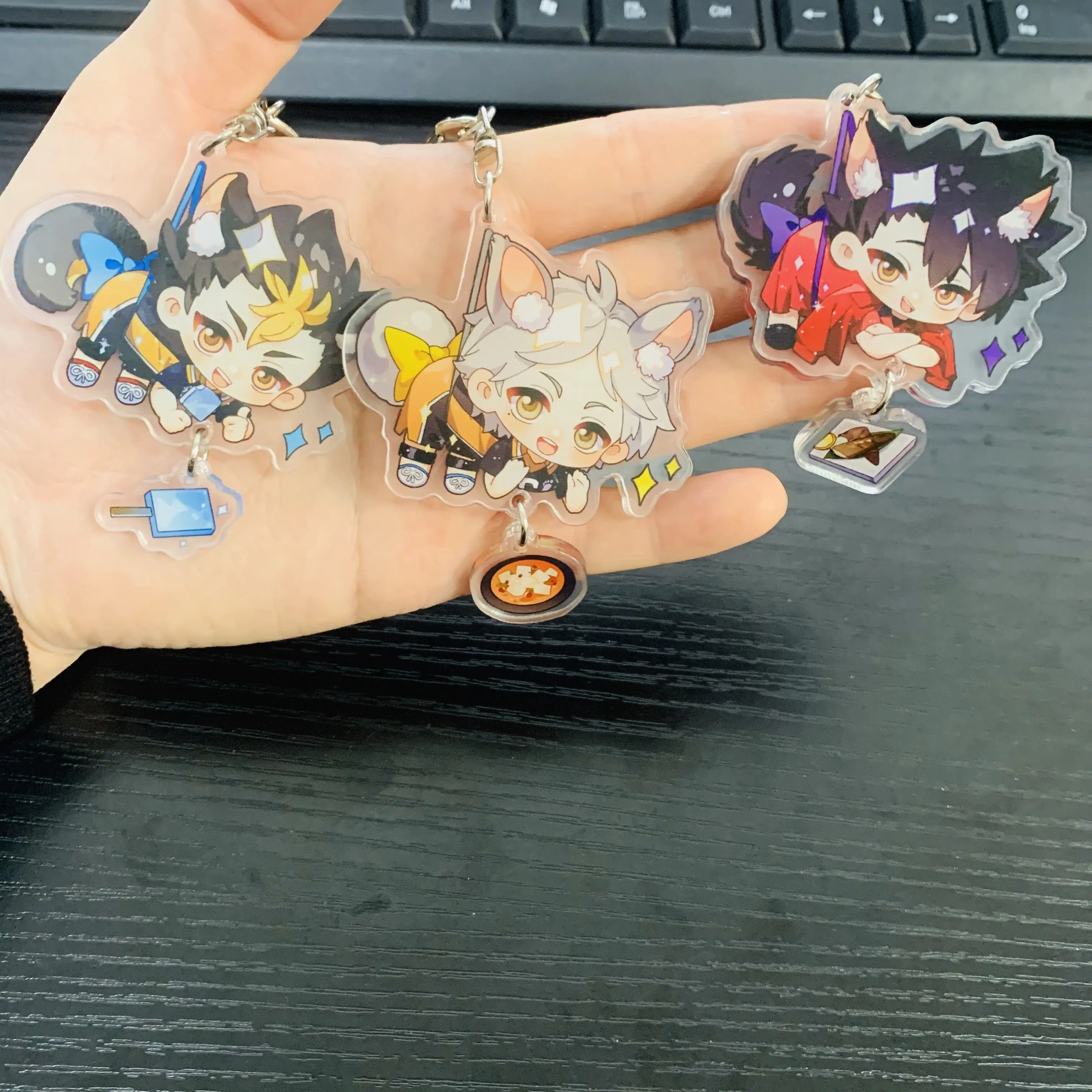 6 см Аниме Haikyuu! Брелок Хината шойо кагеяма тобио Косплей Акриловый фигурка брелок