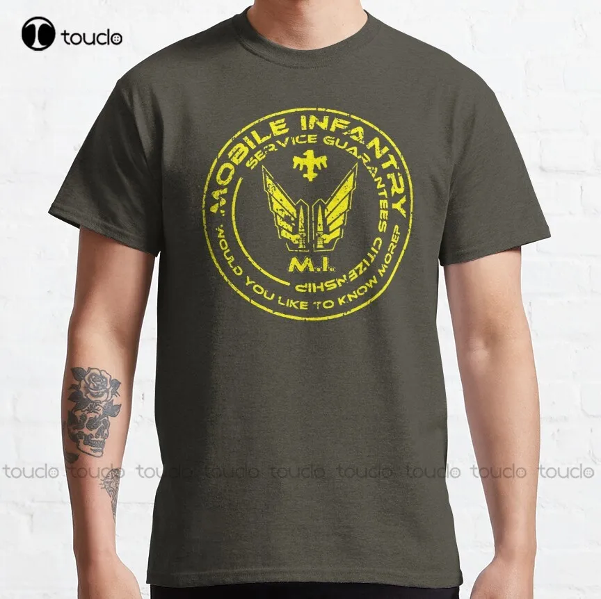 

Starship Troopers - Mobile Infantry Patch Classic T-Shirt Purple Shirt Custom Aldult Teen Unisex Digital Printing Tee Shirt New