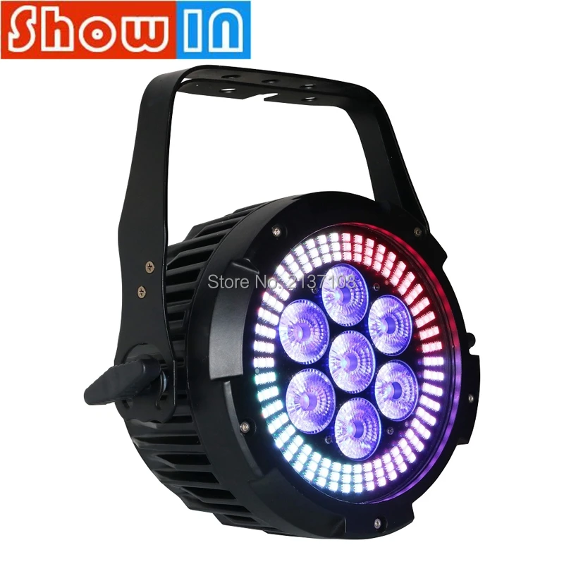 2PCS/Lot 7*12W LED Par Light 200W RGBWA+UV for DJ Disco Home Party Nightclub Bar Pub Show Event Stage Lighting Equipment Hire | Освещение