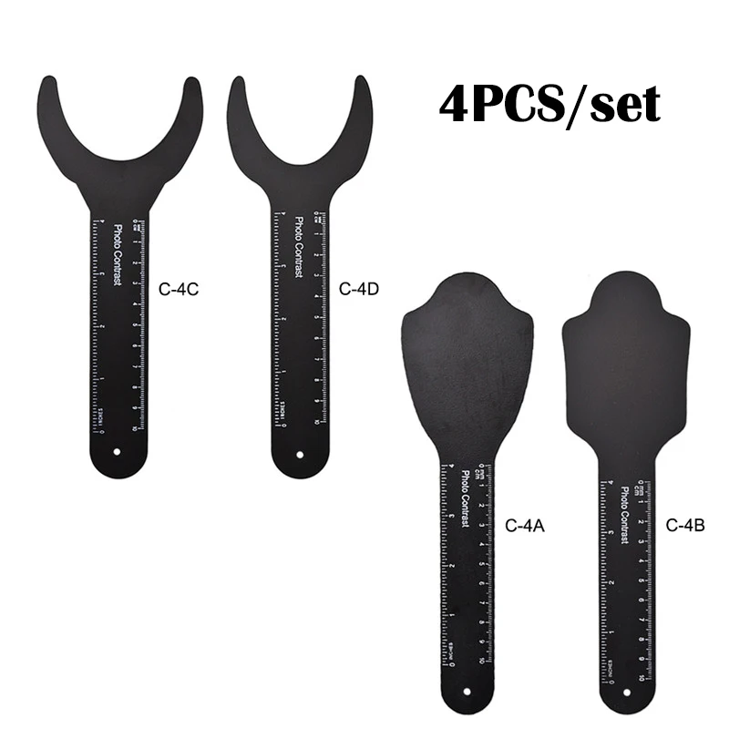 

4pcs/set Dental Photo Contrast Board Photography Black Background Board Palatal Contraster Board Oral Cheek