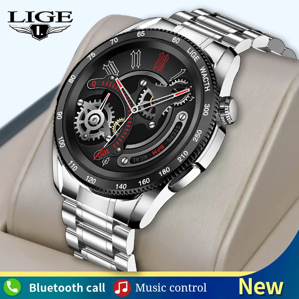 

Смарт-часы LIGE 2021 мужские с пульсометром и тонометром