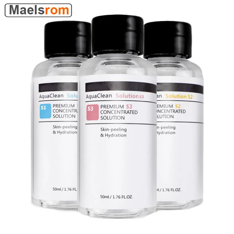 50ml 3 Bottle/Set Clean Solution Solution Hydra Facial Serum For Hydro Dermabrasion Skin Care Machine