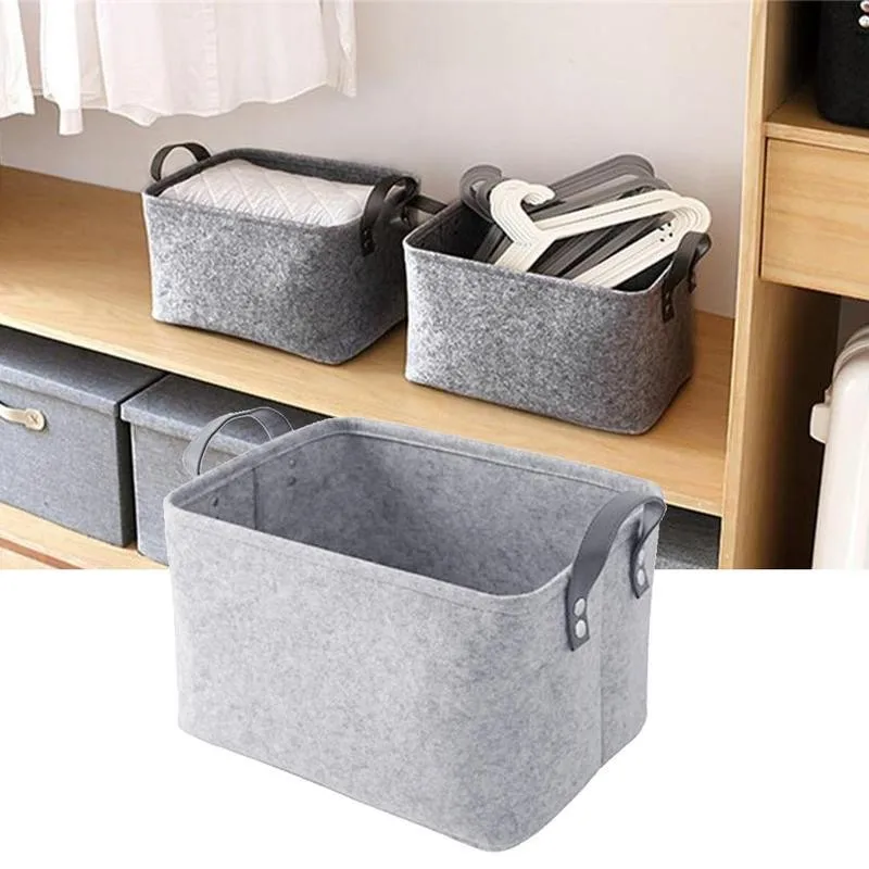 Корзина для белья фетровая игрушек книжки складная гостиной контейнер держатель