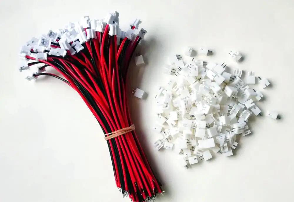

100 SETS Mini Micro JST 2.0 PH 2-Pin Connector plug with Wires Cables 120MM OEM Hot